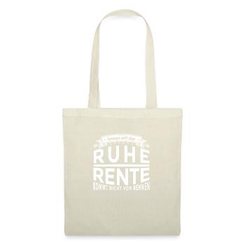 Lustiger Spruch - Immer mit der Ruhe - Rentner - Stoffbeutel - Rot - Vorne
