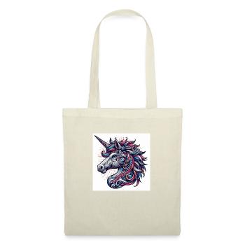 cheval unicorne - Sac en tissu - rouge - Devant