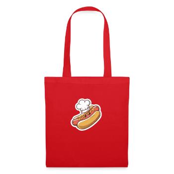 Cute kawaii hot dog - Tote Bag - red - Front