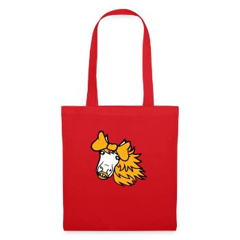 cheval mignon poney fille femelle fille cheval fille - Sac en tissu - rouge - Devant