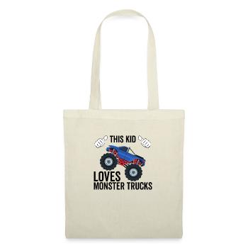 This Kid Loves Monster Trucks - Tote Bag - red - Front