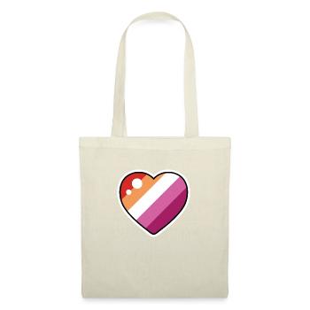 Heart (Lesbian Flag) - Tote Bag - red - Front
