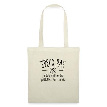 Je peux pas j'ai paillettes - Sac en tissu - rouge - Devant