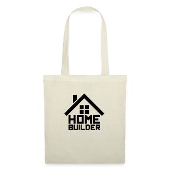 home builder eigenheim haus bauen gebaeude logo de - Stoffbeutel - Rot - Vorne
