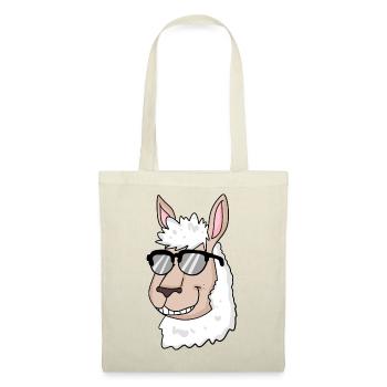 cool llama with sunglasses - Tote Bag - red - Front