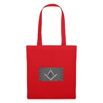 Mosaïque maçonnique, noir et blanc. - Sac en tissu - rouge - Devant