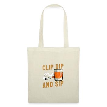 Clip Dip and Sip - tabac et whisky - Sac en tissu - rouge - Devant