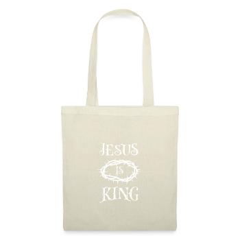 Jesus ist König - Glaube - Stoffbeutel - Rot - Vorne