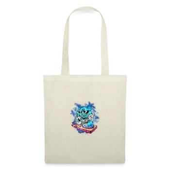 DJ House Music Katze - Katze - Stoffbeutel - Rot - Vorne