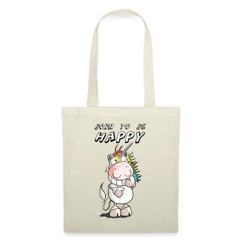 Born to be Happy Unicorn - Tote Bag - red - Front