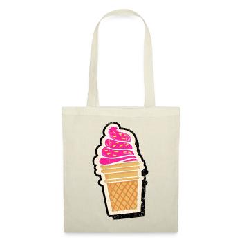 Vintage Eiscreme Gelato - Stoffbeutel - Rot - Vorne