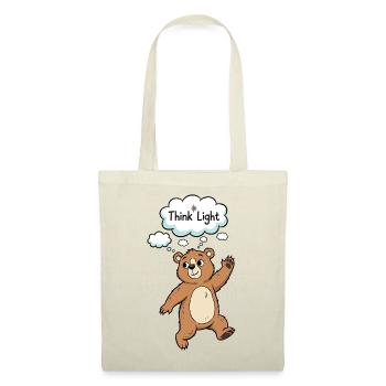 Think Light Bear Cartoon Motif - Tote Bag - red - Front