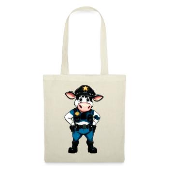 Vache policière - Sac en tissu - rouge - Devant