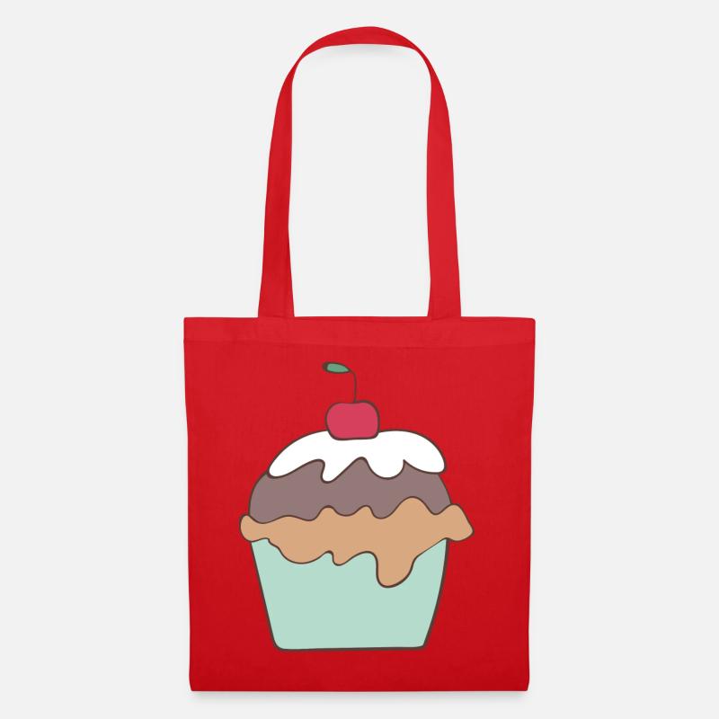 Cupcake - Tote Bag - red