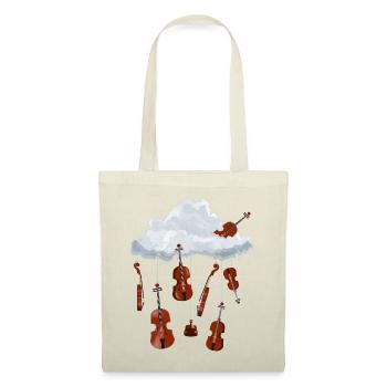 Un nuage dans le ciel plein de violons suspendus - Sac en tissu -  - Devant