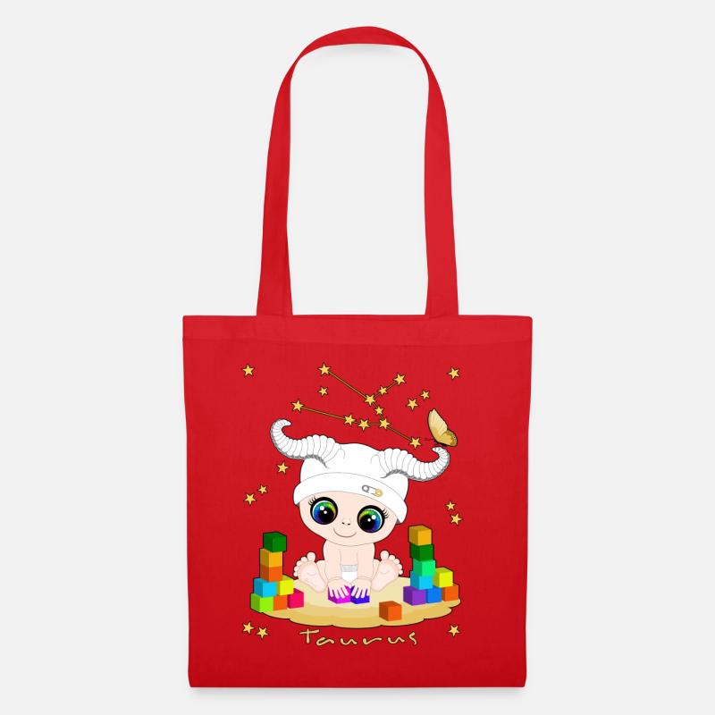 sternzeichen_taurus - Sac en tissu - rouge