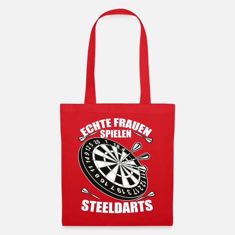 Echte Frauen Spielen SteelDarts - Stoffbeutel - Rot