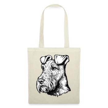 Portrait de Terrier Irlandais Mailo 2023 noir - Sac en tissu - rouge - Devant