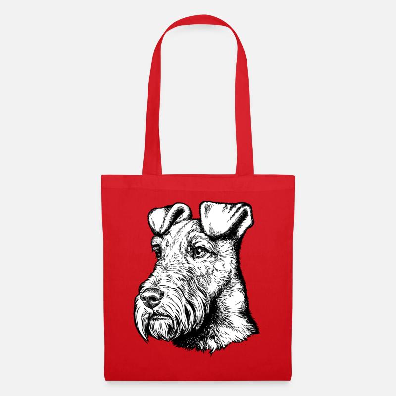 Irish Terrier Mailo 2023 Portrait sw - Stoffbeutel - Rot
