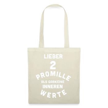 2 Promille, 0 Sorgen - Stoffbeutel - Rot - Vorne