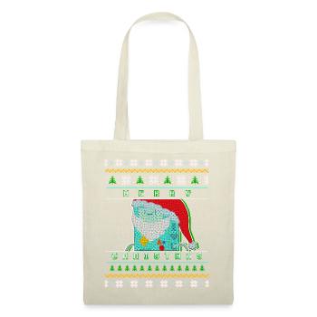 Merry Christmas Pixel Santa "Ugly Xmas Sweater" - Tote Bag - red - Front