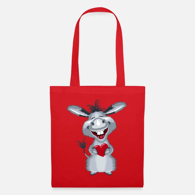 herz_esel1 - Tote Bag - red