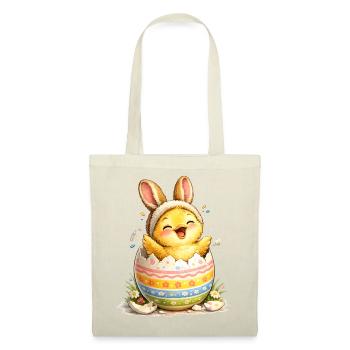 Chick with bunny ears in Easter egg - Tote Bag - red - Front