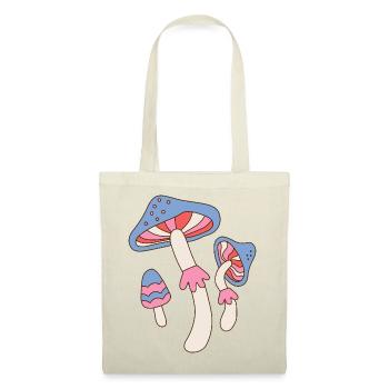 Design vintage de champignons psychédéliques rétro - Sac en tissu - rouge - Devant
