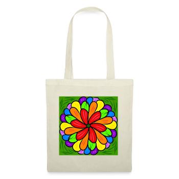 Rainbow color flower - Tote Bag - red - Front