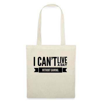 Je ne peux pas vivre une journée sans jouer. Concevez 4 joueurs. - Sac en tissu - rouge - Devant