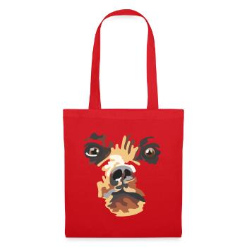 Portrait de visage de grizzli d’ours - Sac en tissu - rouge - Devant