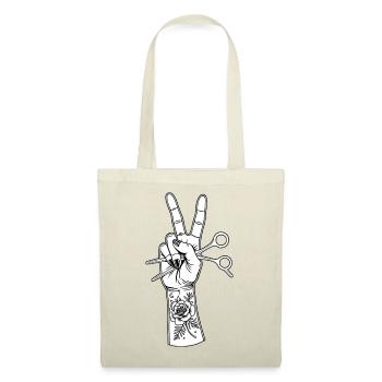 Coiffeur Ciseaux Peigne Tattoo - Sac en tissu - rouge - Devant