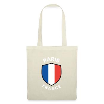 Paris Flag Shield Emblem - Tote Bag - red - Front