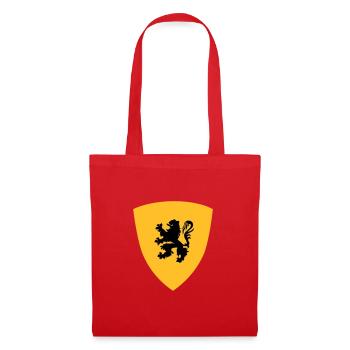 Le Lion de Flandre - Bouclier flamand - Flamand - Sac en tissu - rouge - Devant
