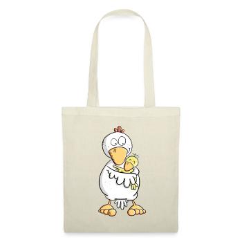 Poulet Maman avec des poussins Bébé I Cadeau de la fête des mères - Sac en tissu -  - Devant