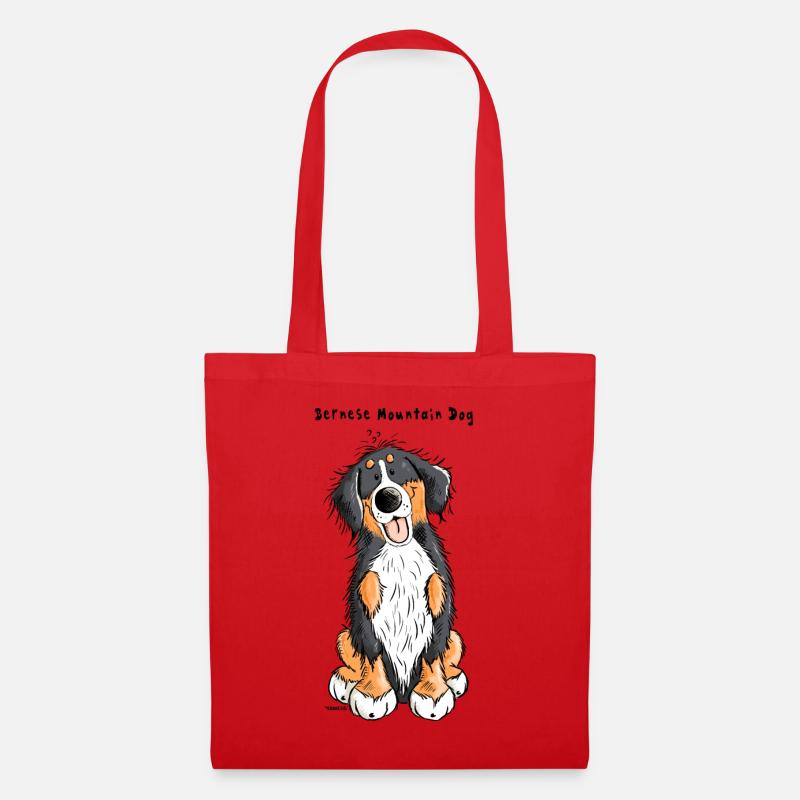 Berner Sennenhund mach Sitz - Stoffbeutel - Rot