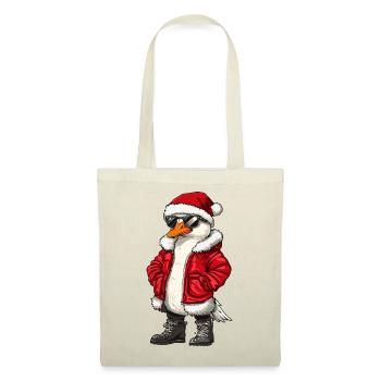 Noël Oie Hiver - Sac en tissu - rouge - Devant