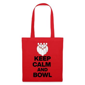 KEEP CALM AND BOWL, STRIKE MEISTER! PIN SNIPER - Stoffbeutel - Rot - Vorne
