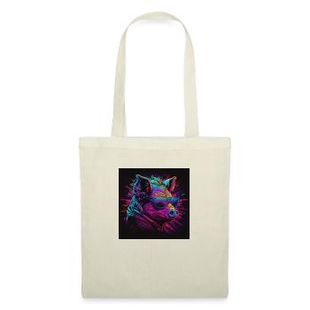 Pig with glasses in neon colors, 80s - Tote Bag - red - Front