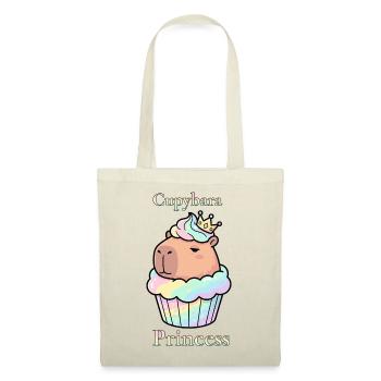 Cupybara Princess Capybara Cupcake with Crown - Tote Bag - red - Front