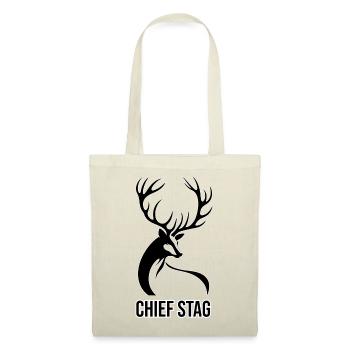 Chief Stag – Kraftvolles Hirsch Motiv für Männer - Tote Bag - red - Front