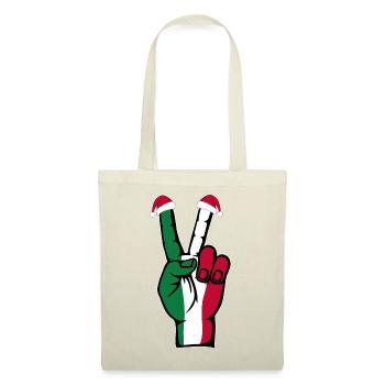 Italy Flag Christmas Peace Symbol - Tote Bag - red - Front
