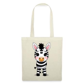Kawaii Zebra Caricature Pattern - Tote Bag - red - Front