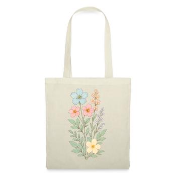 Pastel Flower Bouquet - Tote Bag - red - Front