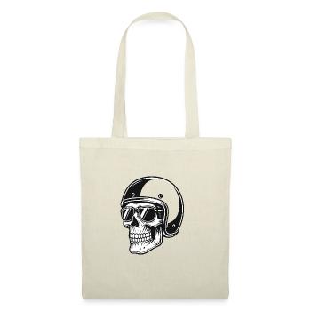 Skeleton biker with helmet image - Tote Bag - red - Front