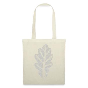 Feuille CHÊNE / feuille de chêne BLANC - Sac en tissu - rouge - Devant