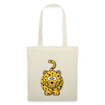 Leopard Cartoon - Sac en tissu - rouge - Devant