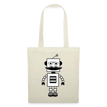 robot - Sac en tissu - rouge - Devant