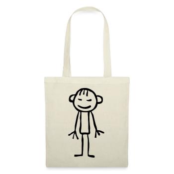 Stick figure enfant dessin - Sac en tissu - rouge - Devant