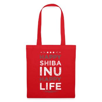 Shiba Inu joie de vivre - Sac en tissu - rouge - Devant